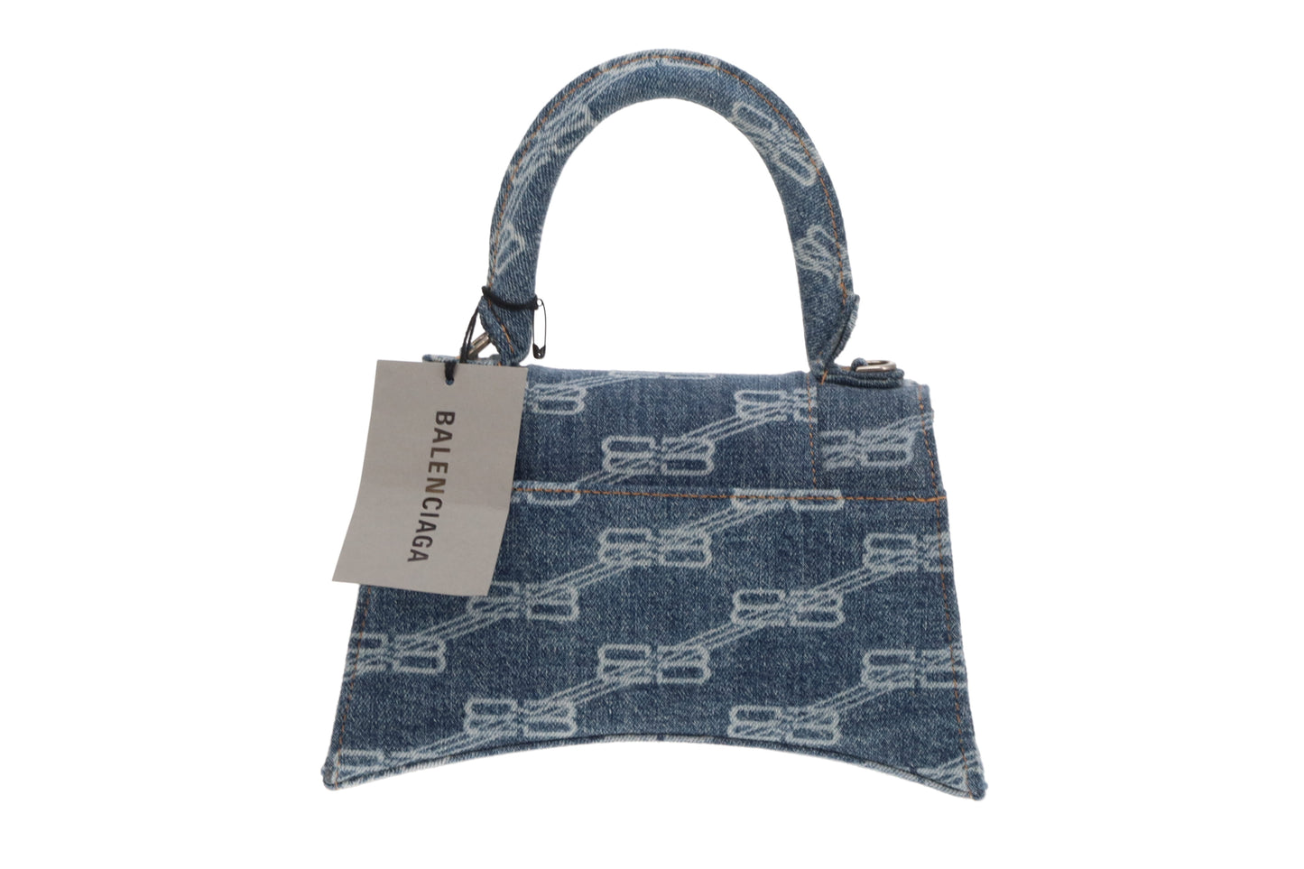 Balenciaga Hourglass Blue Logo Denim