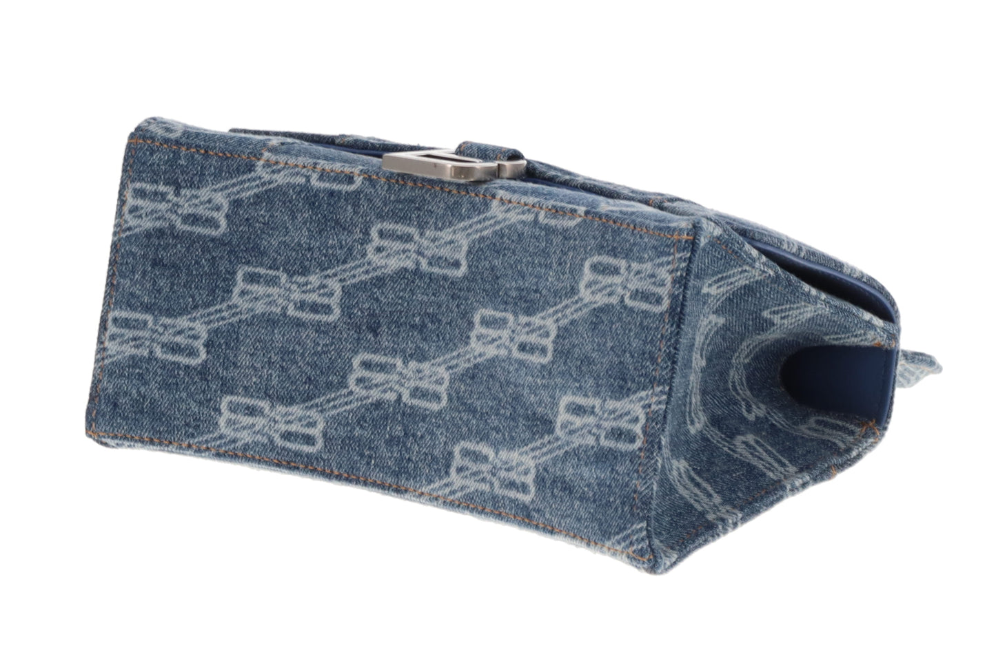 Balenciaga Hourglass Blue Logo Denim
