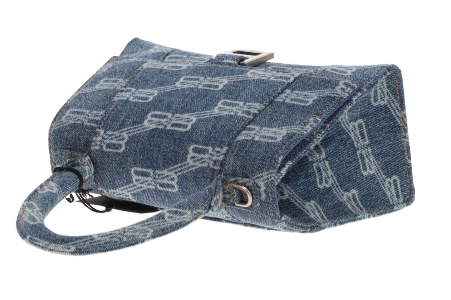 Balenciaga Hourglass Blue Logo Denim