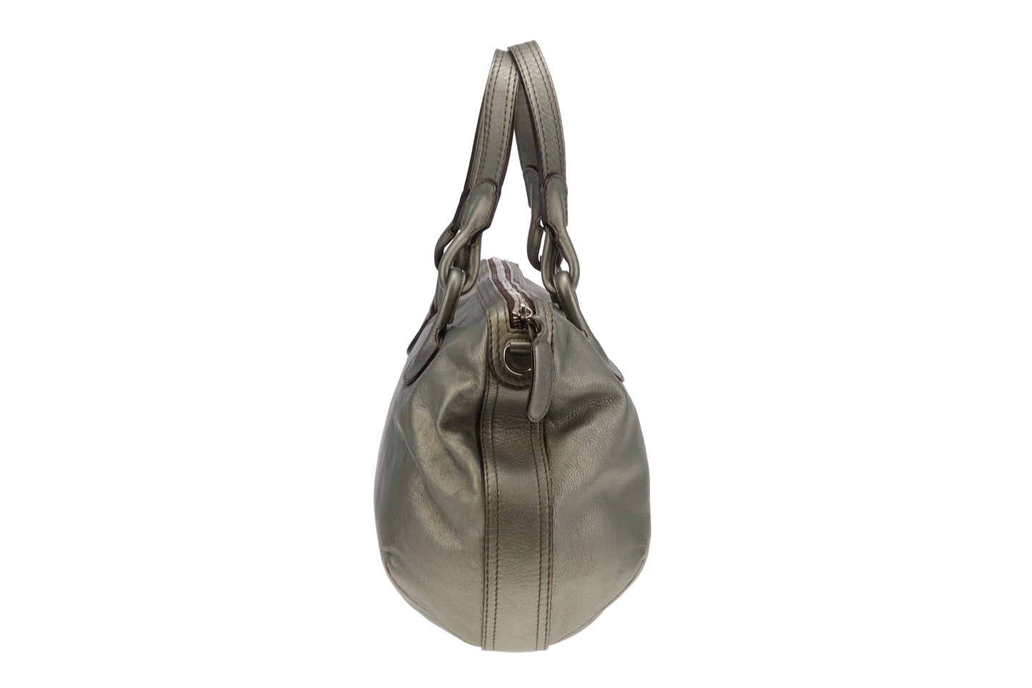 Loewe Metallic Green Leather Fiesta Hobo
