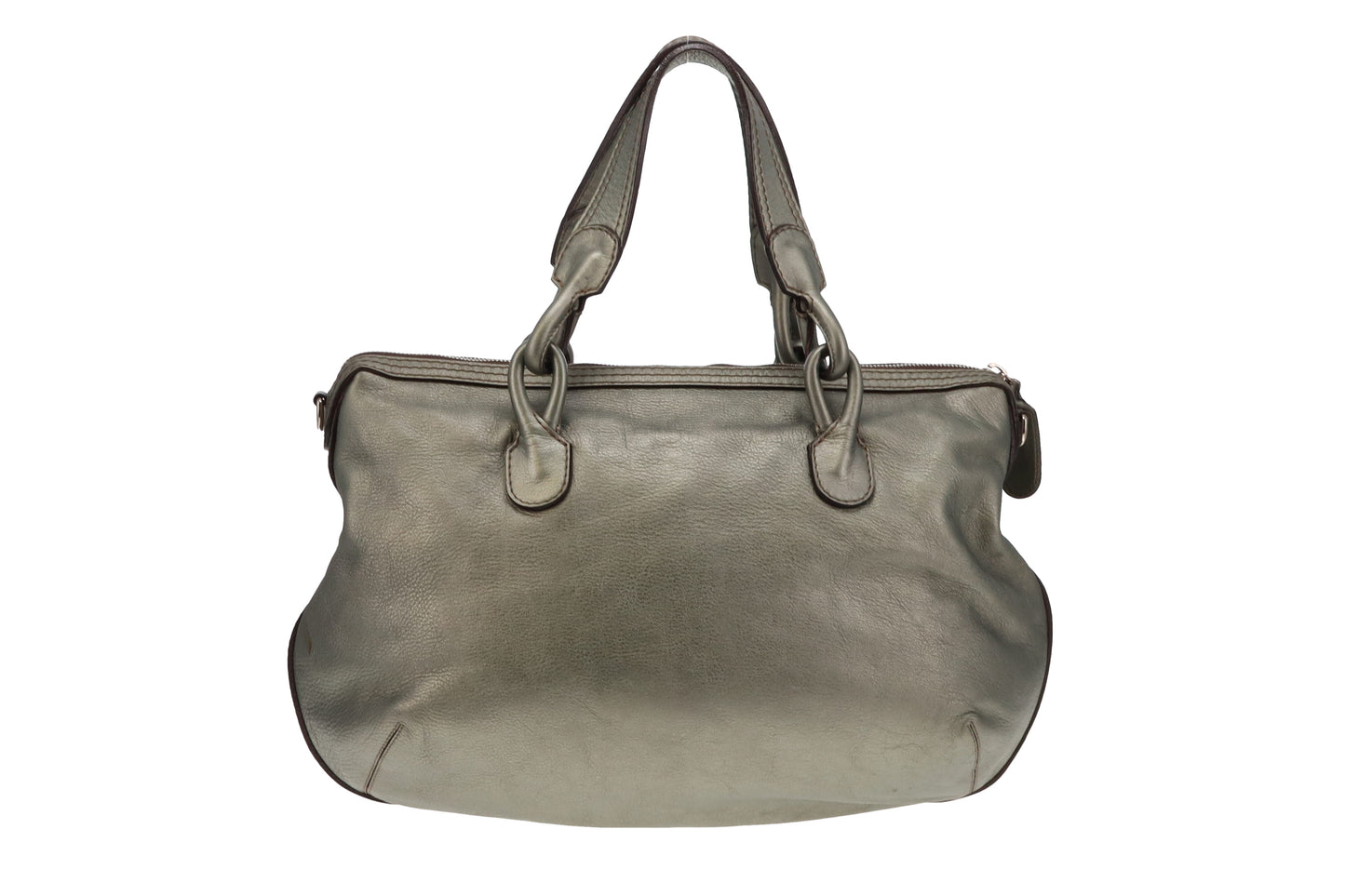 Loewe Metallic Green Leather Fiesta Hobo