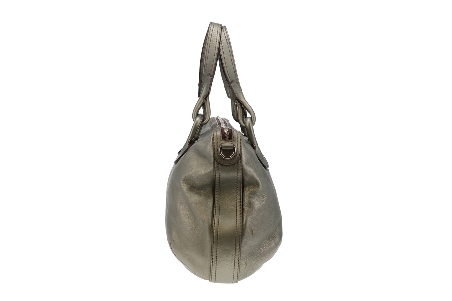 Loewe Metallic Green Leather Fiesta Hobo