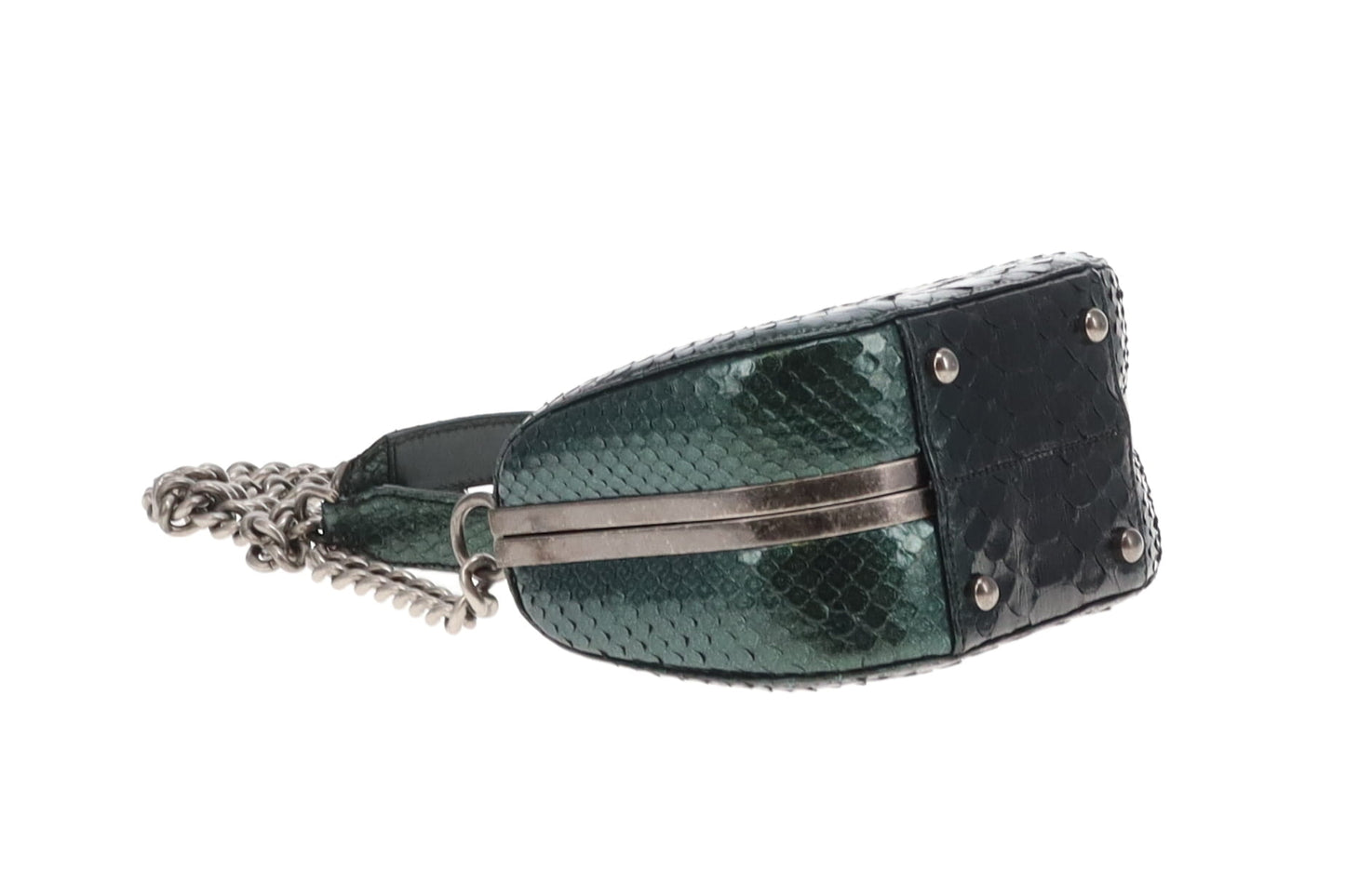 Chanel Python Dark Emerald Box Bag 2013 Rare Luxe Ligne