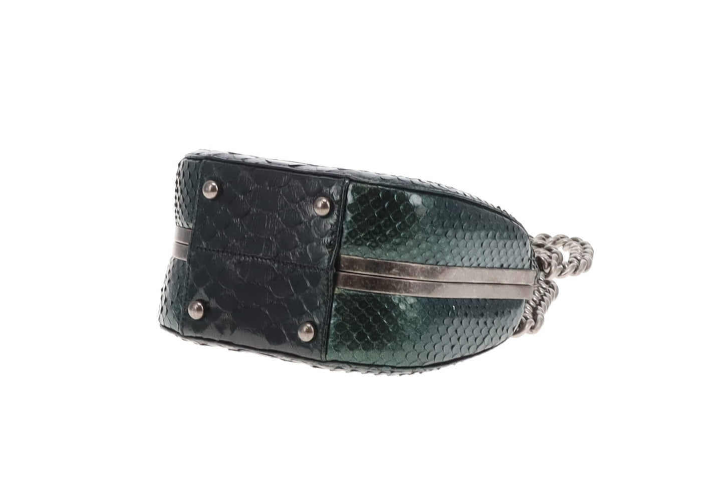 Chanel Python Dark Emerald Box Bag 2013 Rare Luxe Ligne