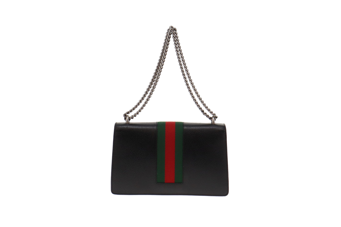 Gucci Black Leather and Web Detail Dionysus