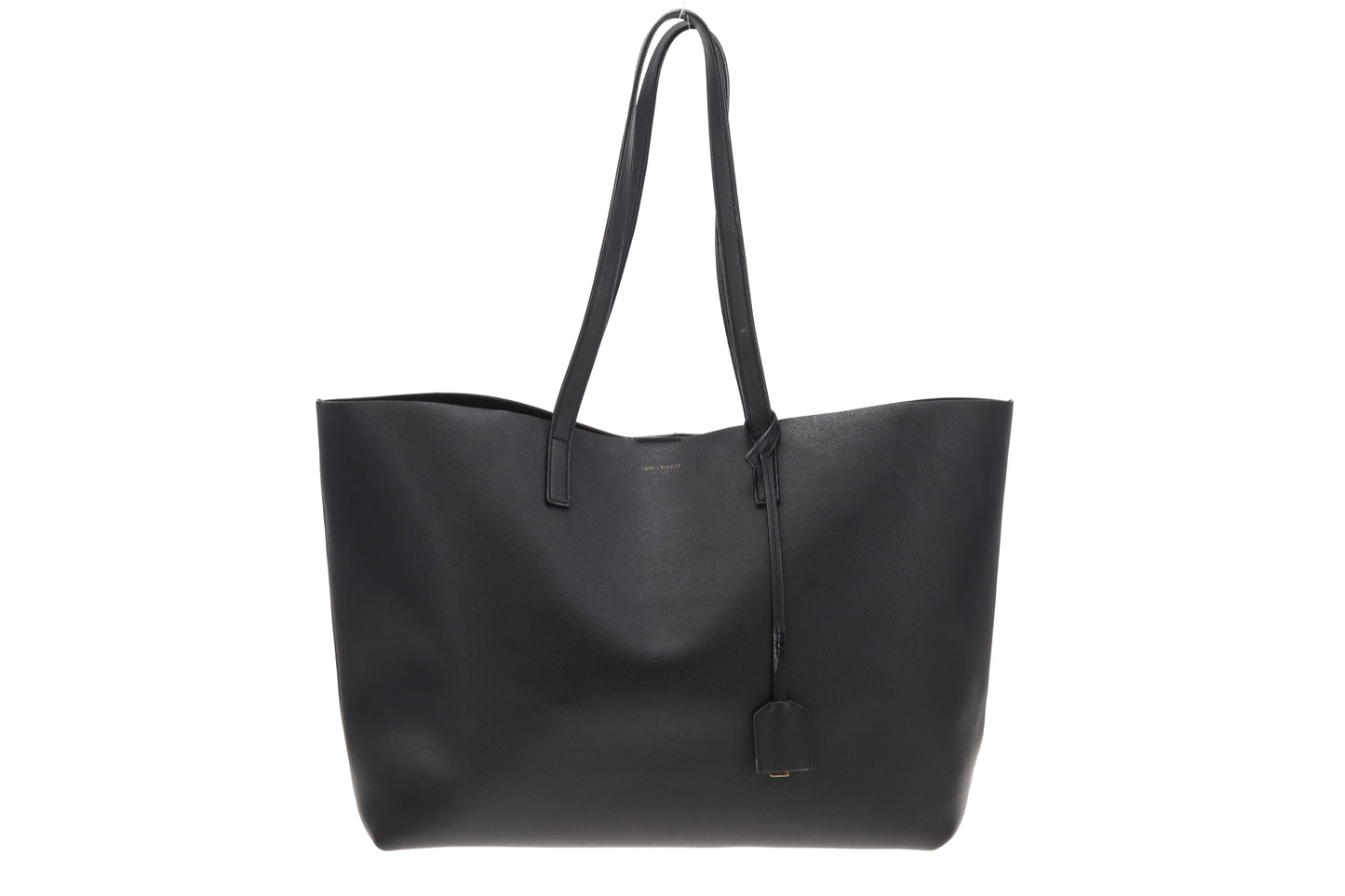 Saint Laurent East West Shopping Tote Black Leather 2021