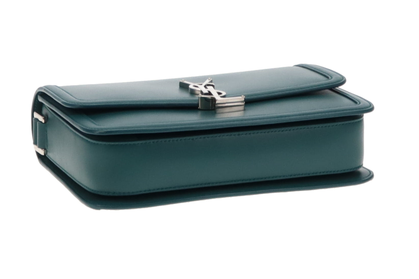 Saint Laurent Solferino Teal Box Leather Medium Satchel 2020