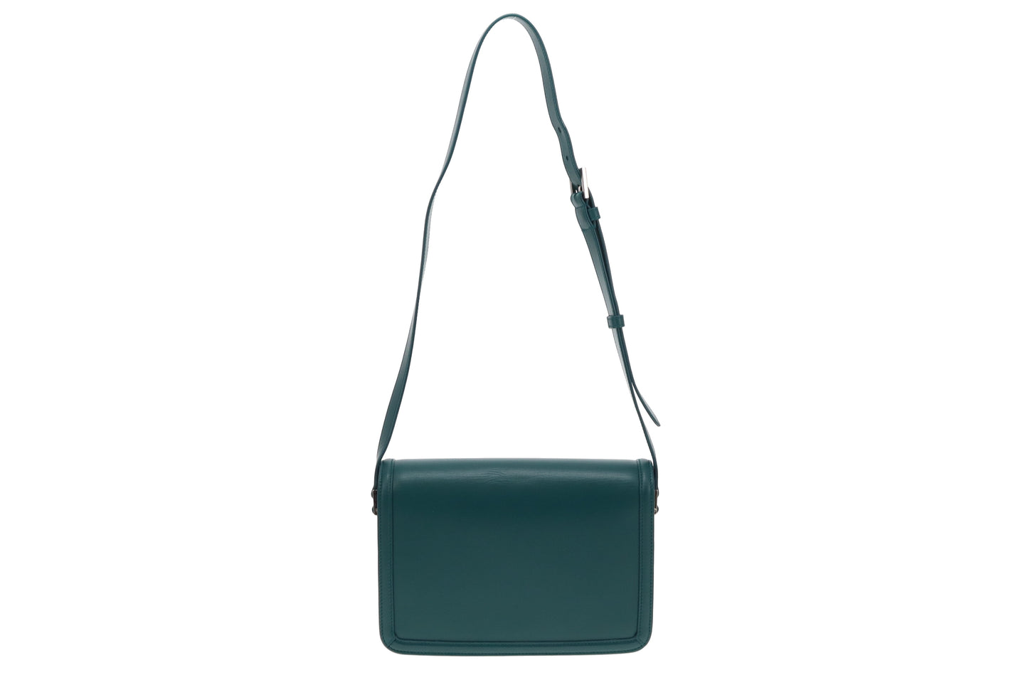Saint Laurent Solferino Teal Box Leather Medium Satchel 2020