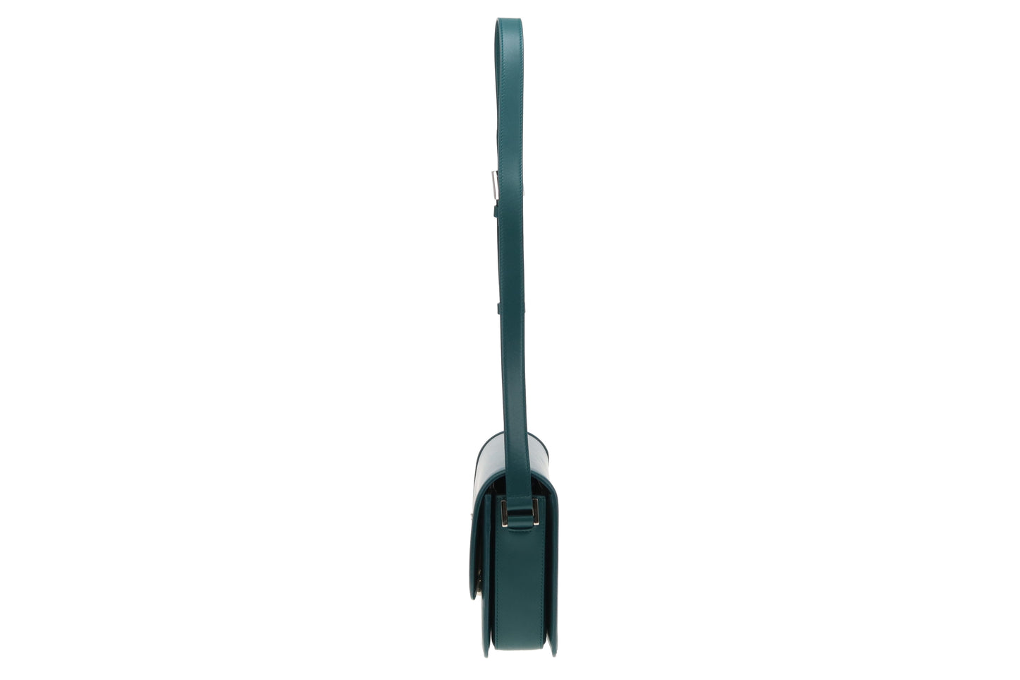 Saint Laurent Solferino Teal Box Leather Medium Satchel 2020
