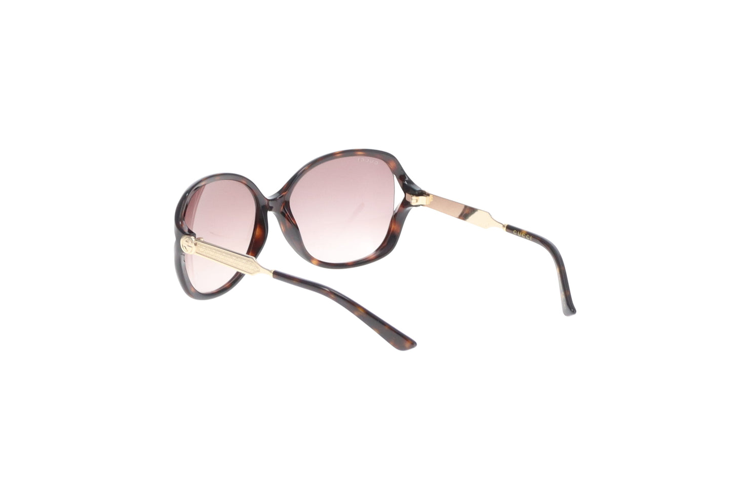 Gucci Round Lens Gold Metal Frame Sunglasses GG0076S