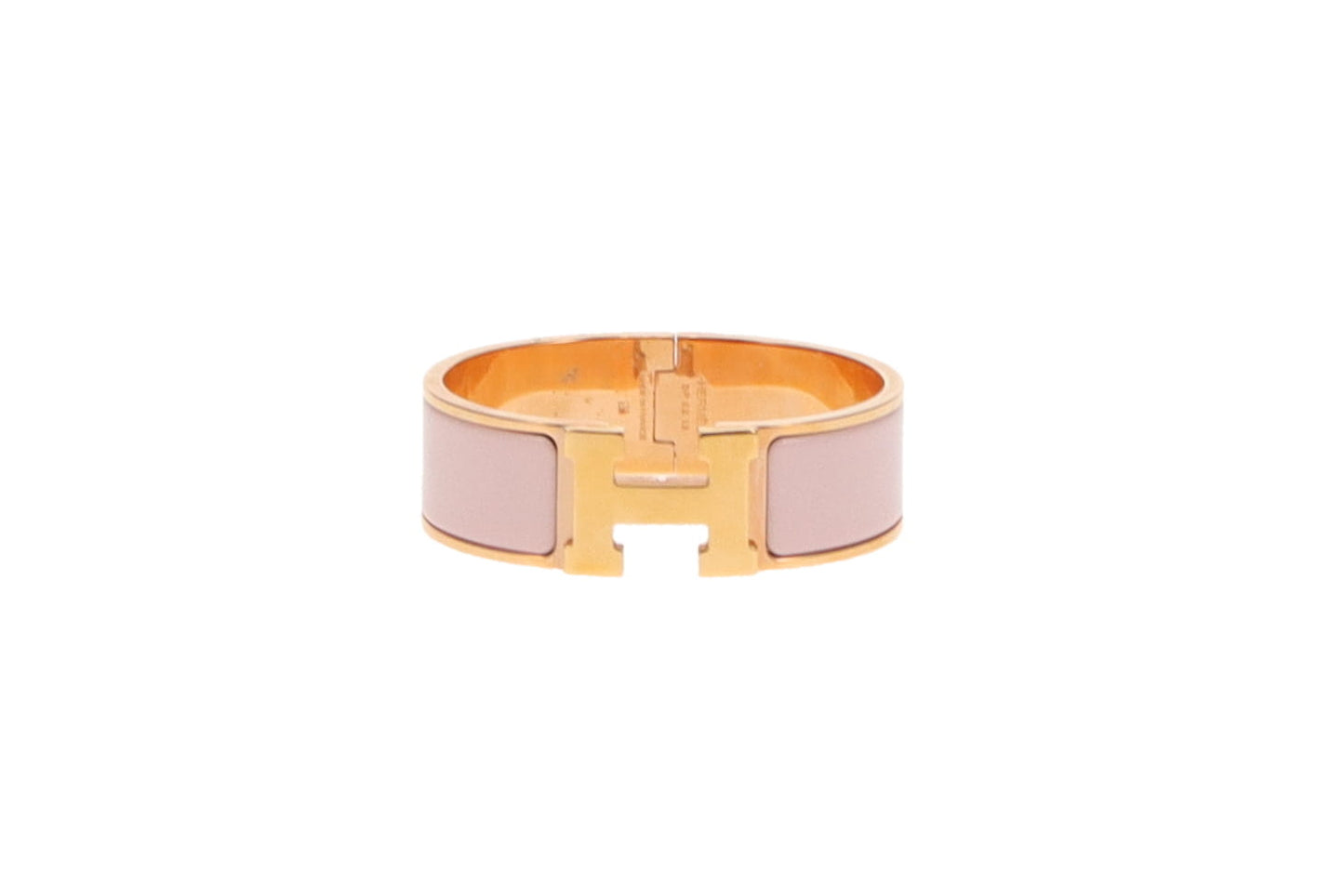 Hermes Rose Candeur Enamel Clic Clac H Bracelet