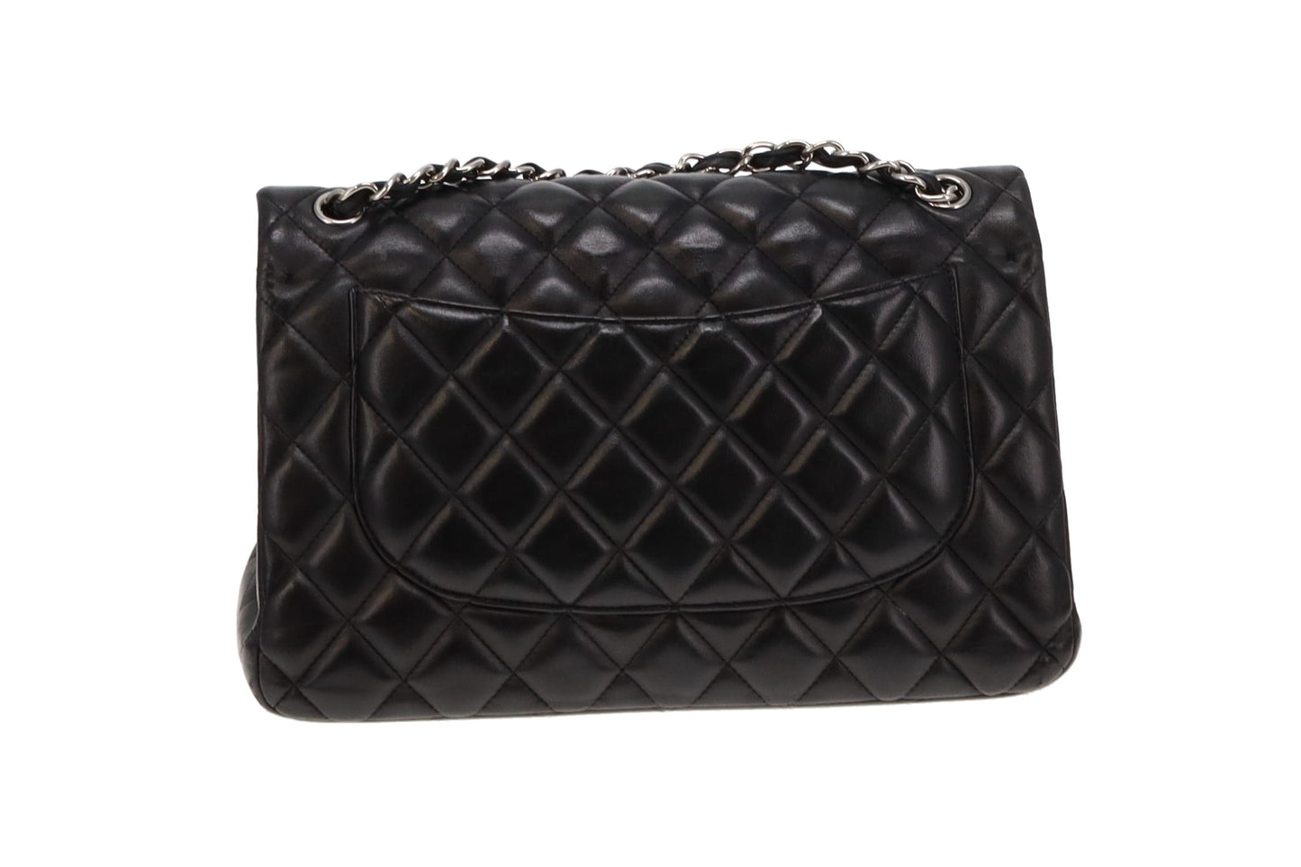 Chanel Classic Jumbo Double Flap Black Lambskin SH 2012