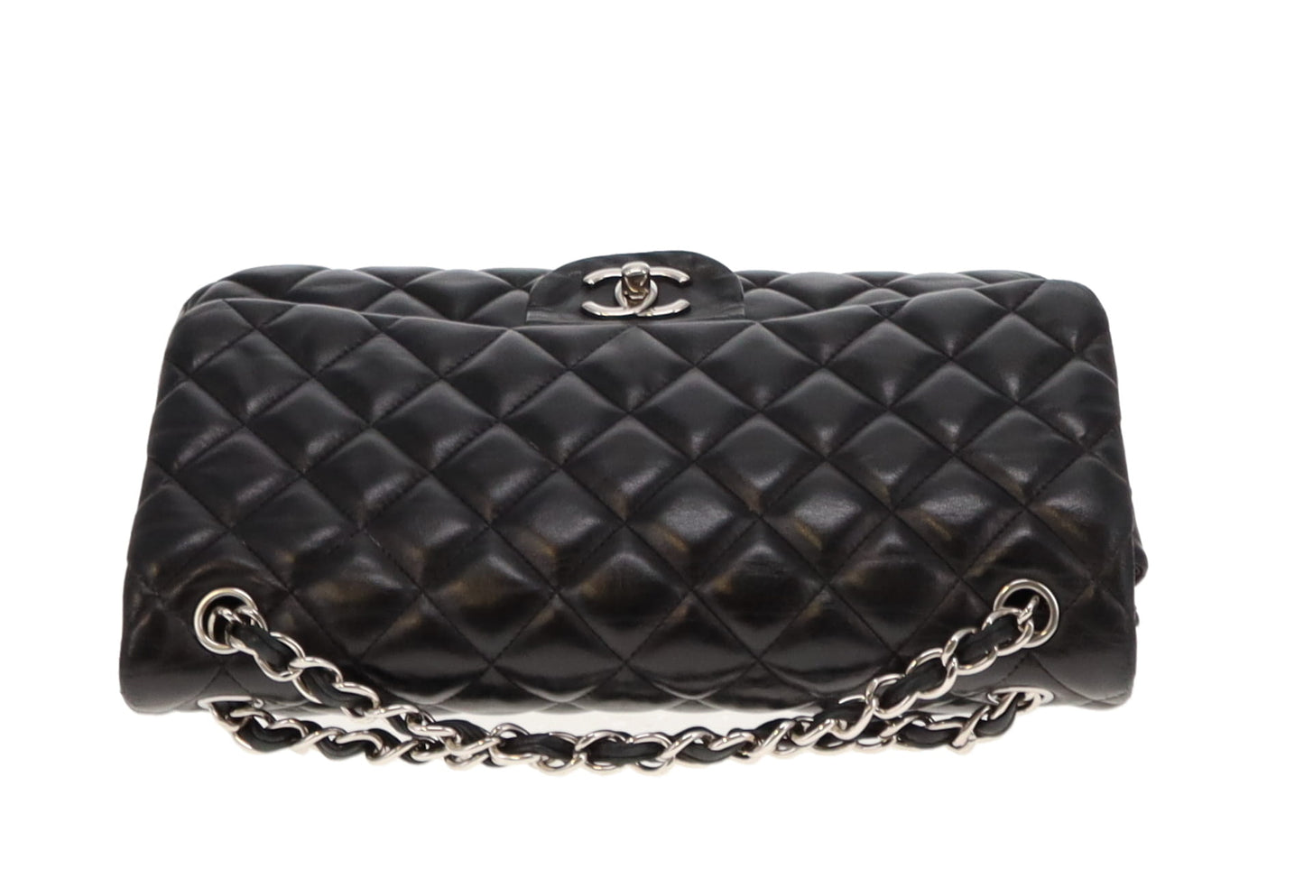 Chanel Classic Jumbo Double Flap Black Lambskin SH 2012