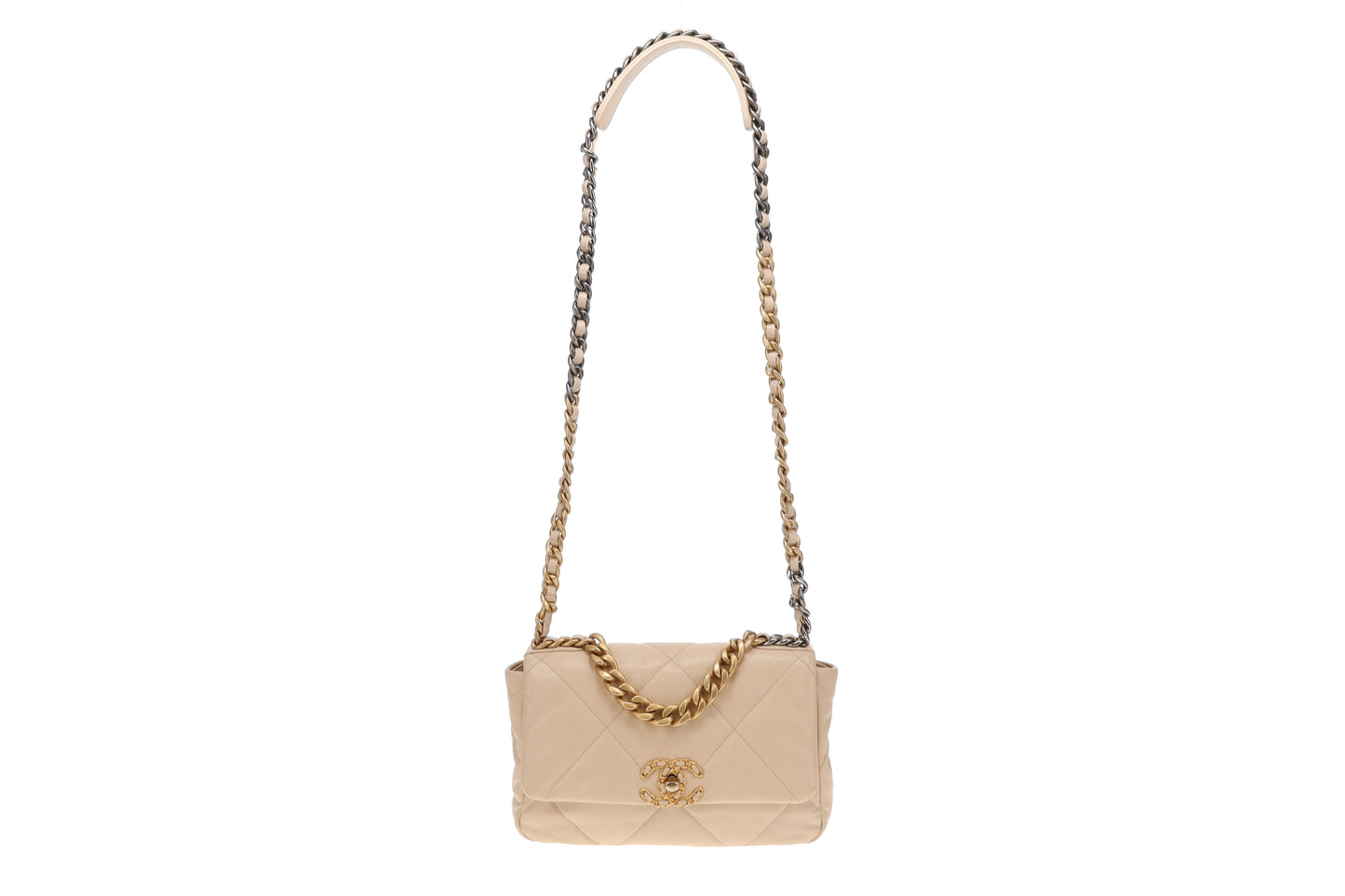 Chanel Beige Small 19 Flap Bag 2020