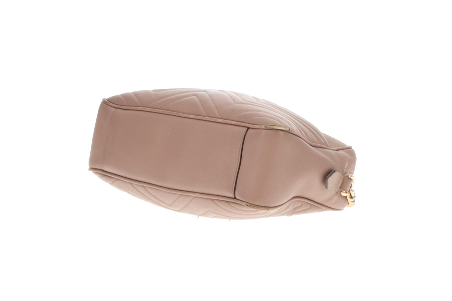 Gucci Taupe Chevron Medium Marmont Crossbody