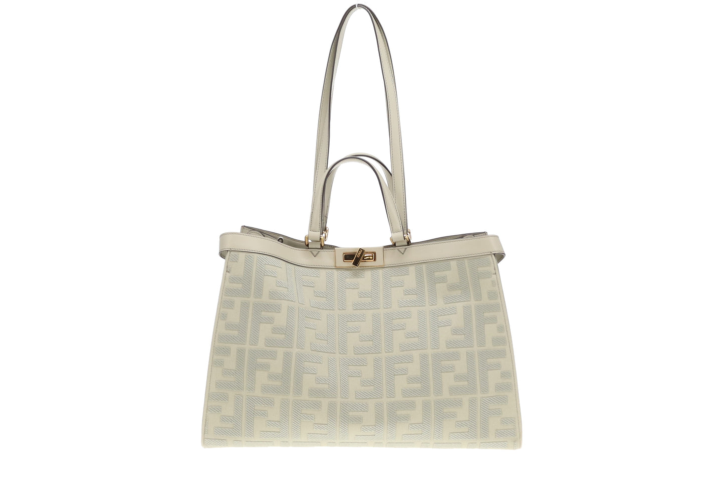 Fendi Green Tea Peekaboo FF Logo X-Tote