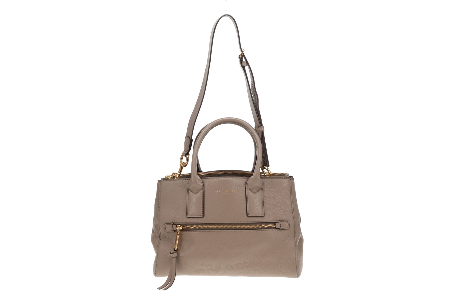 Marc Jacobs Taupe Leather Recruit Tote With Strap