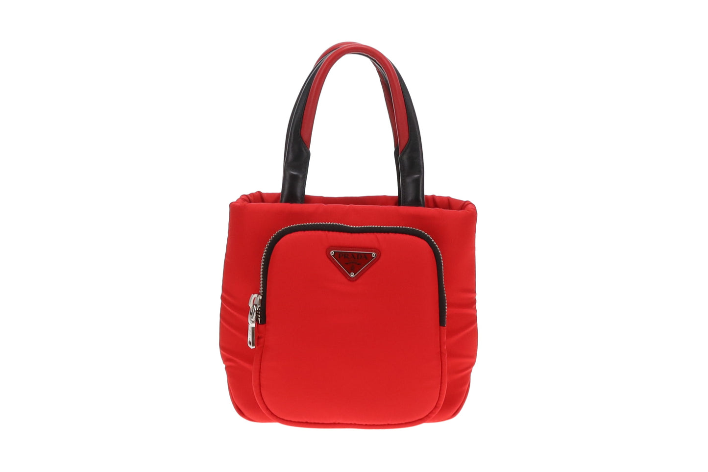 Prada Pocket Small Cargo Tote Red Tessuto Nylon