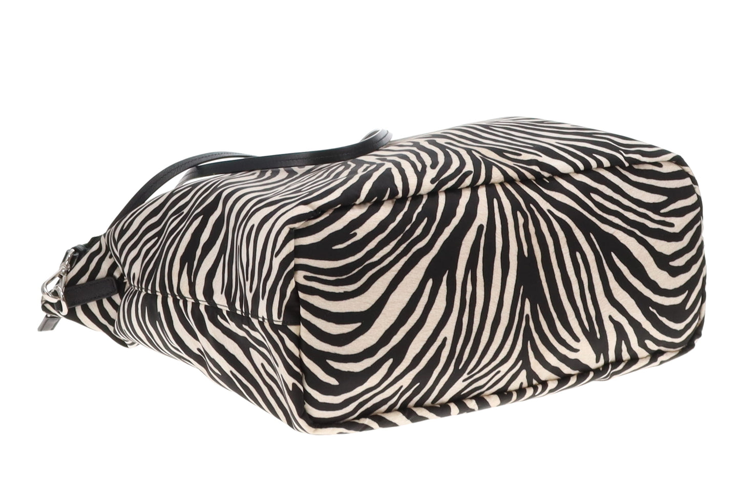 Prada Nylon Tote with Strap Zebra Print