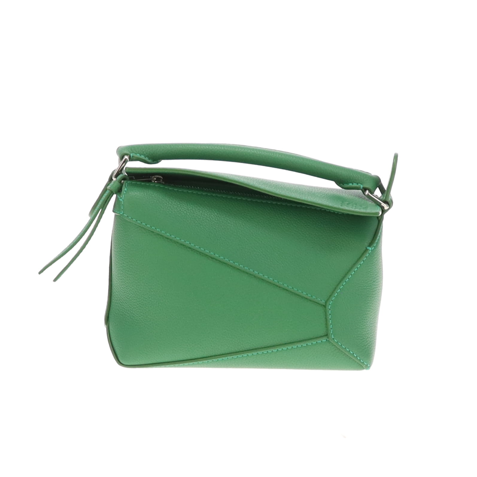 Loewe Puzzle Edge Mini Bag Green SHW | Designer Exchange