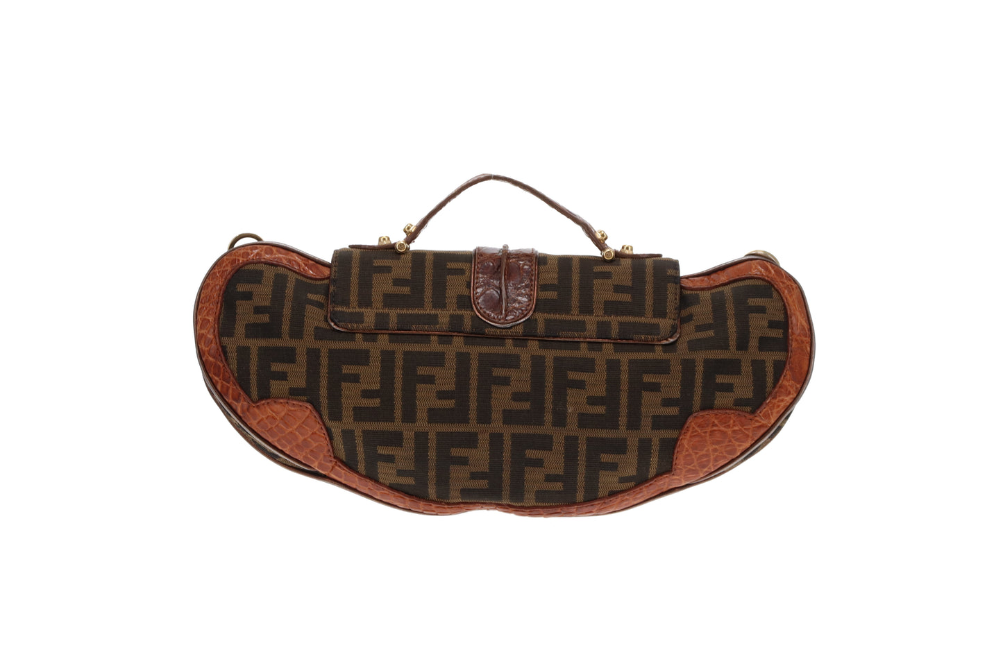 Fendi Mirror Vaniry Clutch Zucca (missing strap)