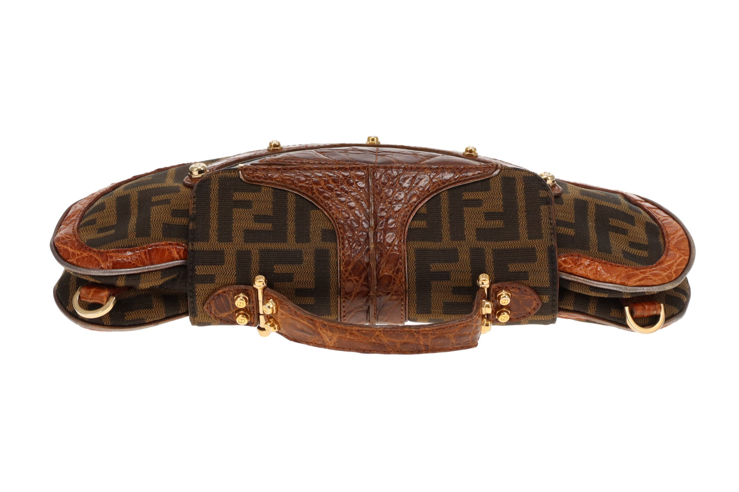 Fendi Mirror Vaniry Clutch Zucca (missing strap)