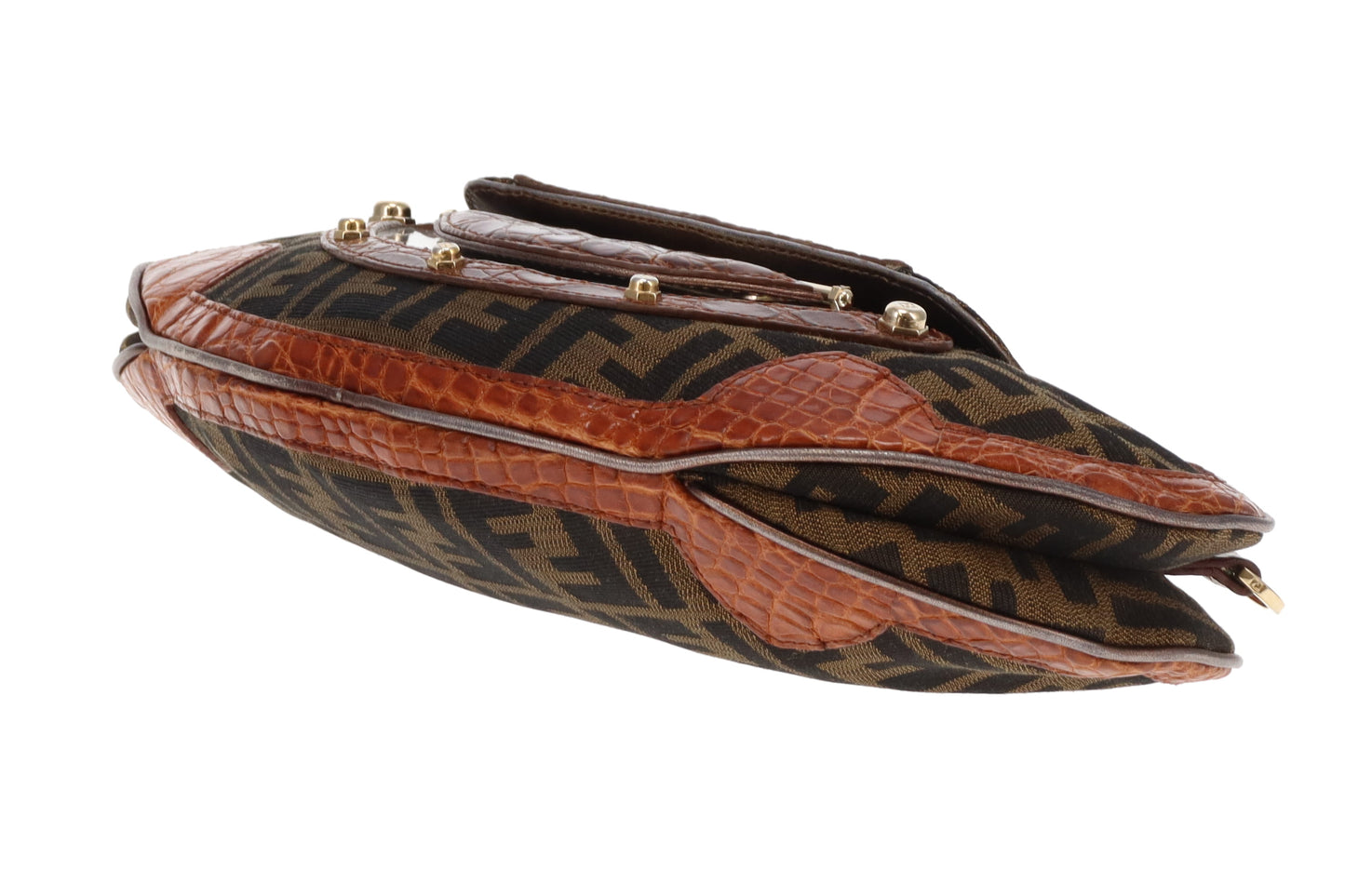 Fendi Mirror Vaniry Clutch Zucca (missing strap)