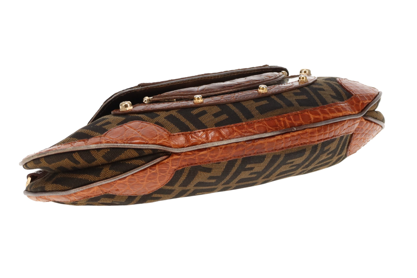 Fendi Mirror Vaniry Clutch Zucca (missing strap)