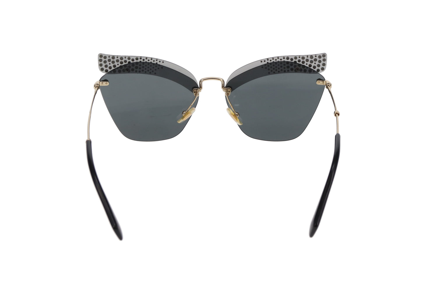 Miu Miu Black and Diamante Detail SMU 56T Sunglasses