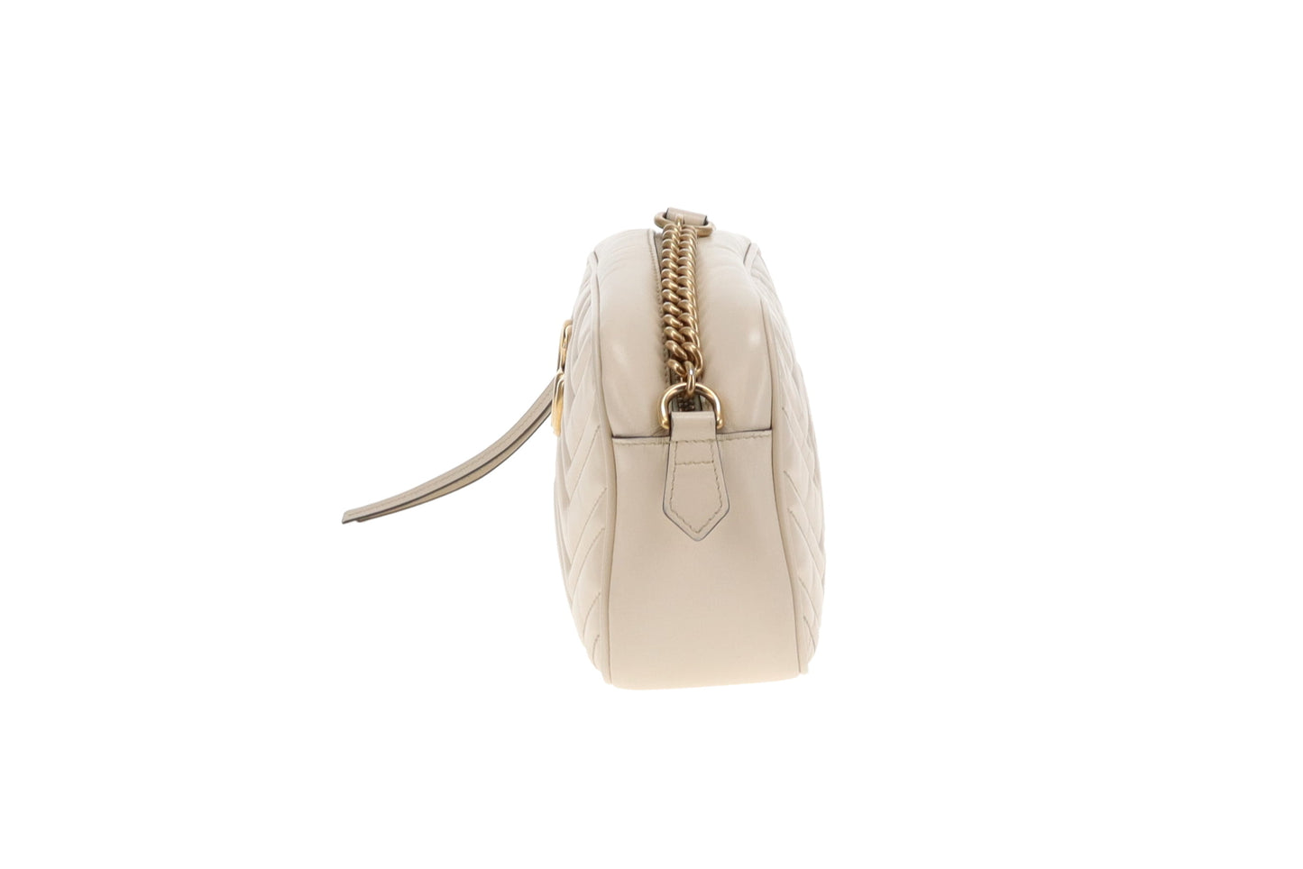 Gucci Marmont Small Camera Bag White Chevron