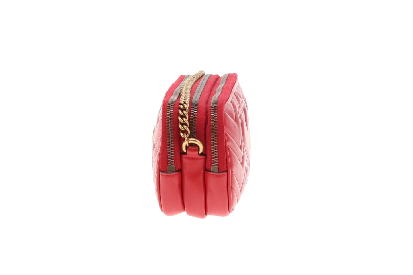 Gucci Marmont Trio Pouch Chain Bag Red