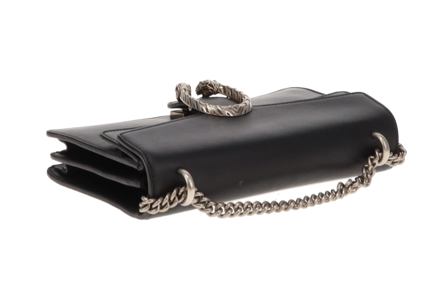 Gucci Dionysus Medium Shoulder Bag Black Leather SHW