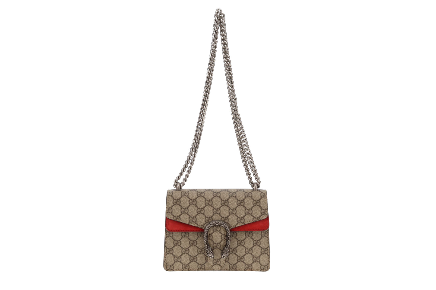 Gucci Dionysus Small Shoulder Bag GG Supreme and Red