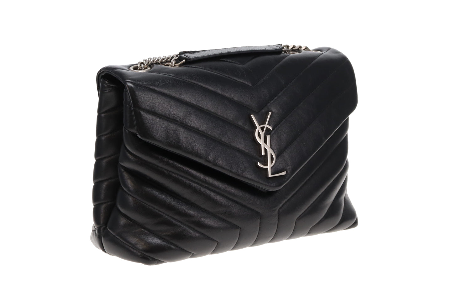 Saint Laurent Loulou Medium Black Leather SHW 2017