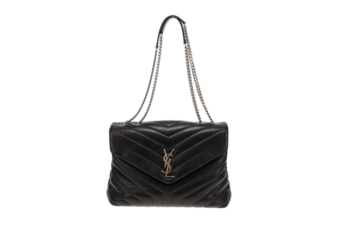Saint Laurent Loulou Medium Black Leather SHW 2017