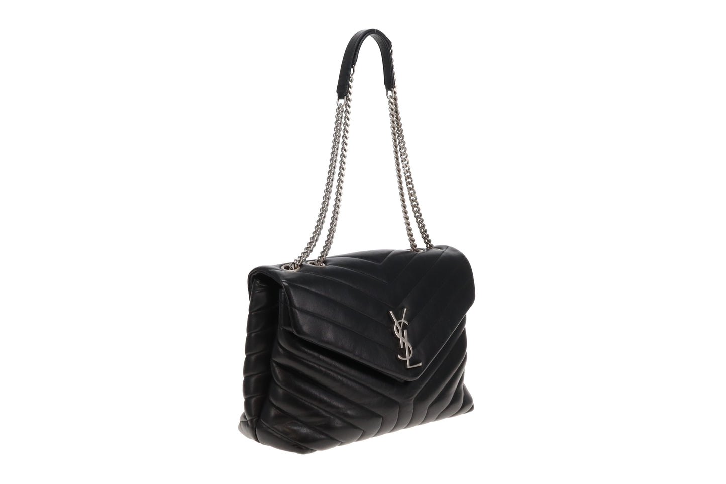 Saint Laurent Loulou Medium Black Leather SHW 2017
