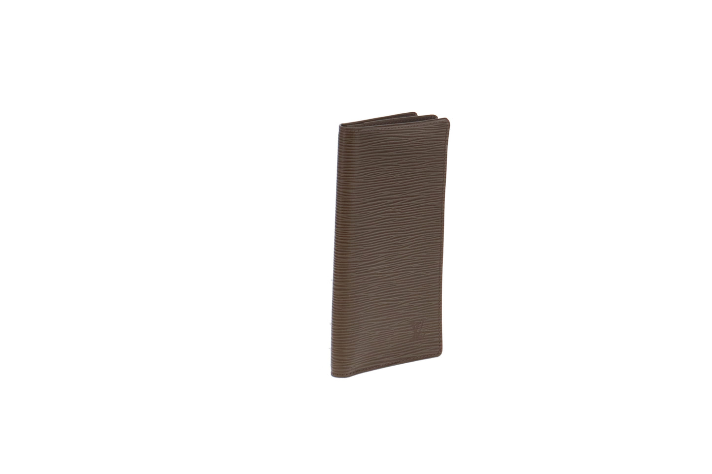 Louis Vuitton Vintage Vertical Epi Leather Etoupe Brazza Wallet