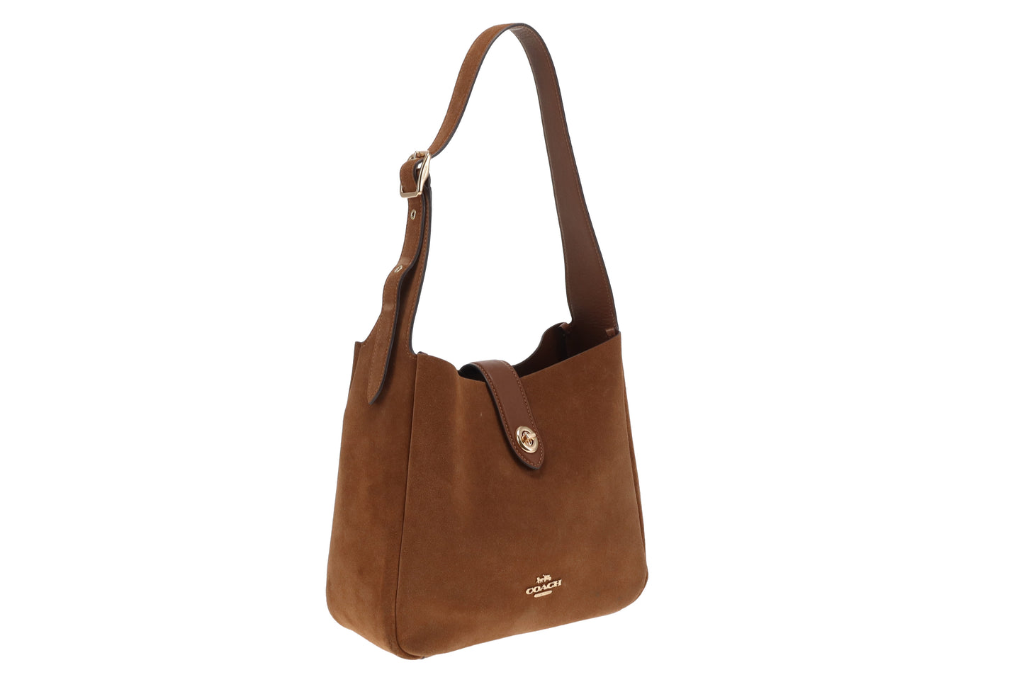 Coach Hadley Tan Suede and Leather