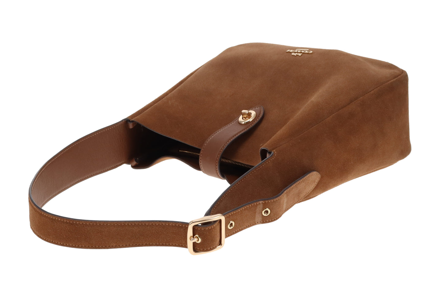 Coach Hadley Tan Suede and Leather