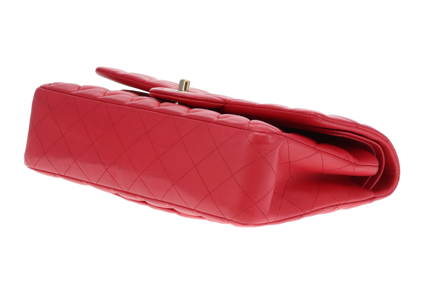 Chanel Classic Double Flap Medium Raspberry Lambskin GHW 2018