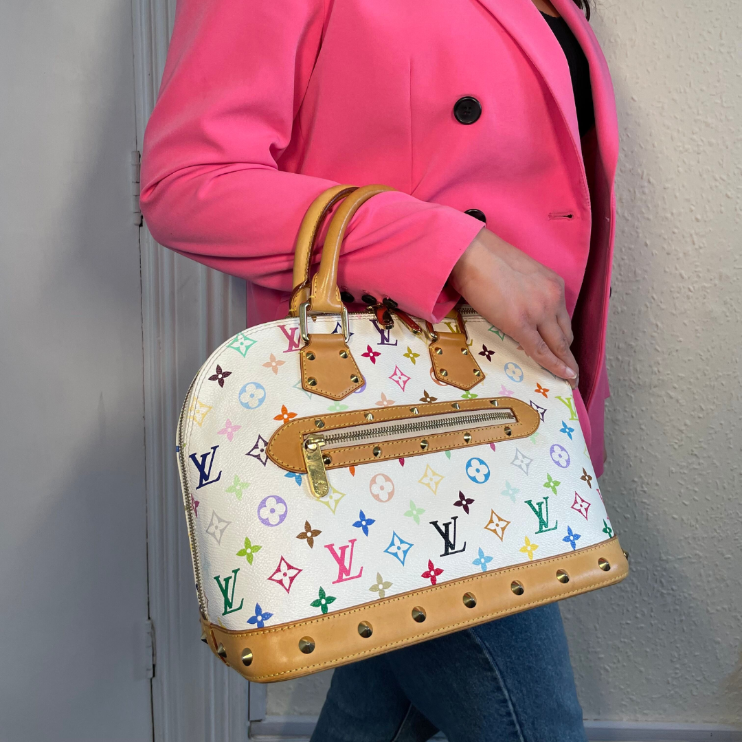 Louis Vuitton Takashi Murakami White Multi Alma