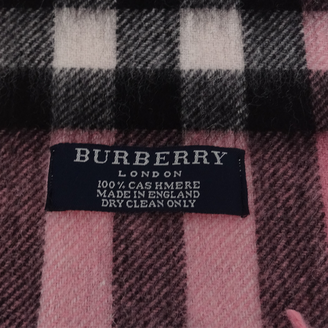 Burberry Scarf Pink and Black 100% Cashmere