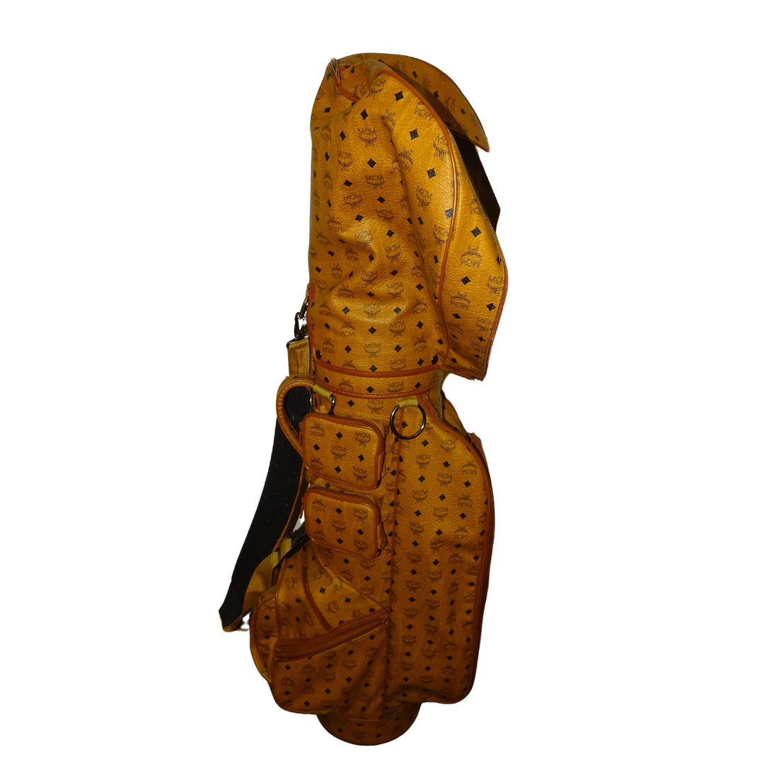 MCM Visetos Cognac Golf Bag