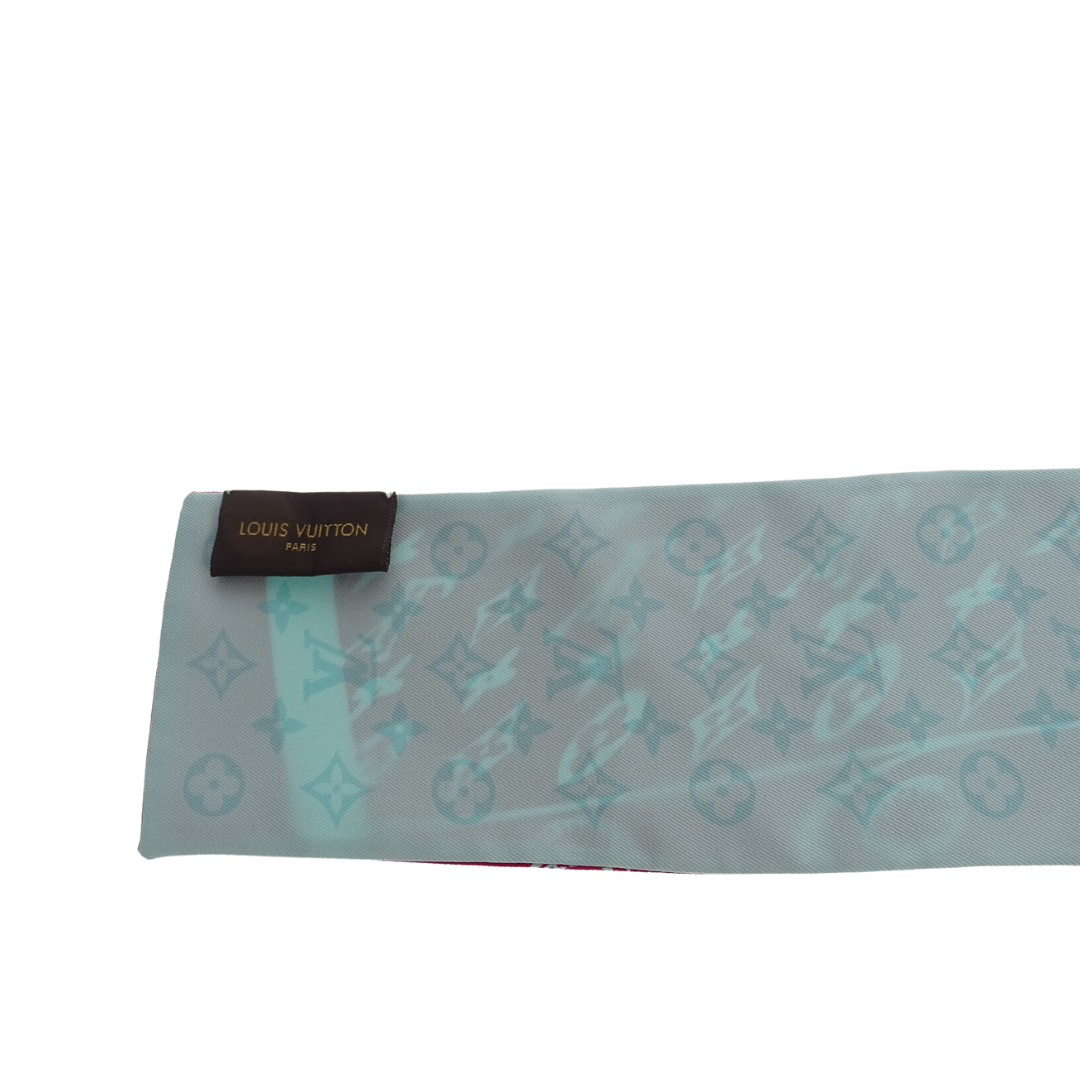 Louis Vuitton Pink and Turquoise Trunk It Twilly