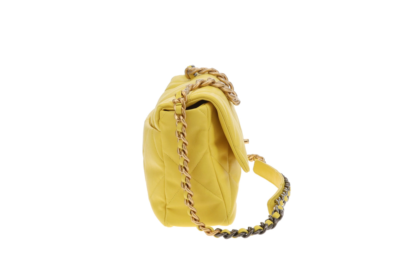 Chanel 19 Large Yellow Lambskin (NFID)