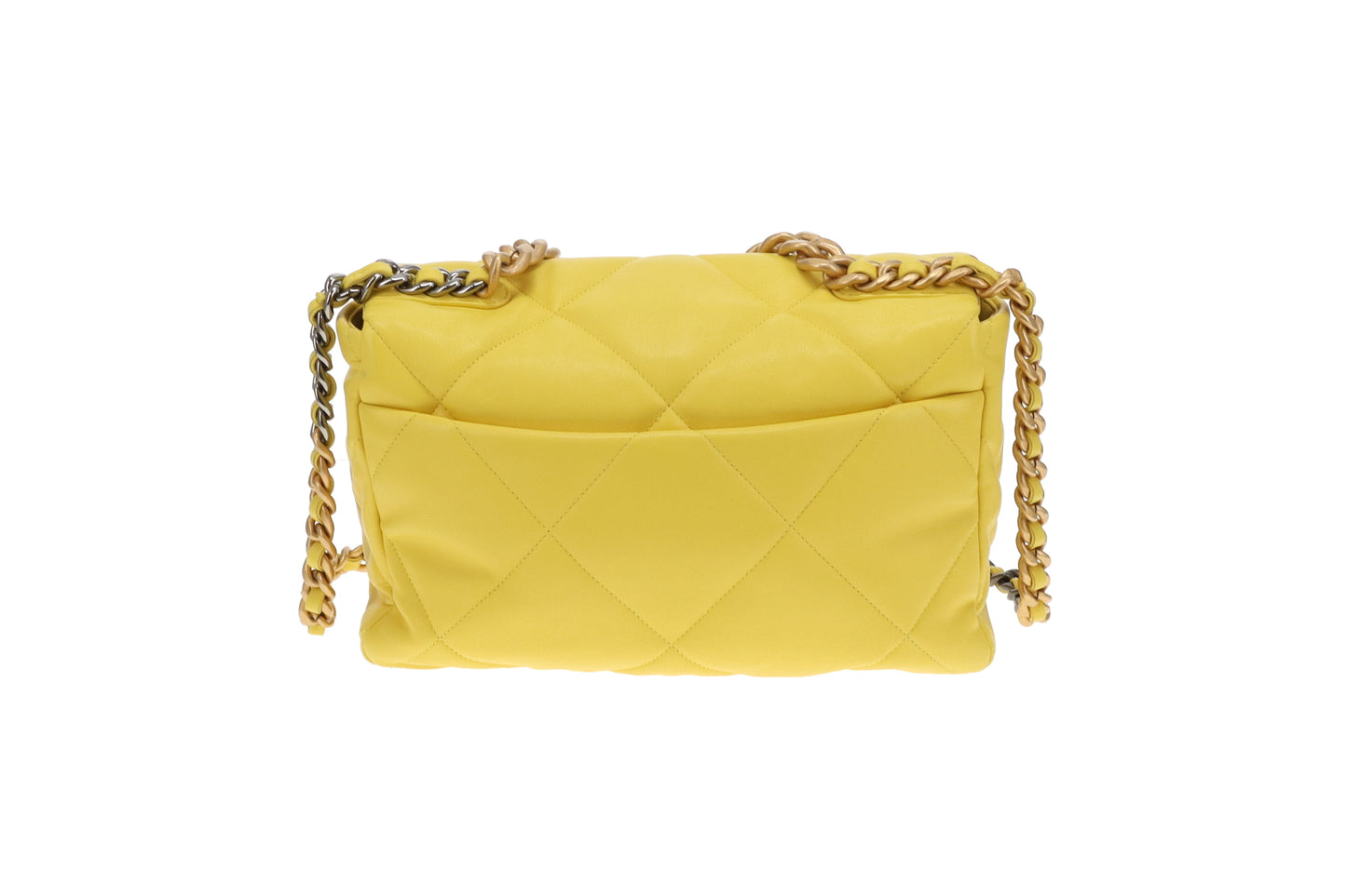 Chanel 19 Large Yellow Lambskin (NFID)