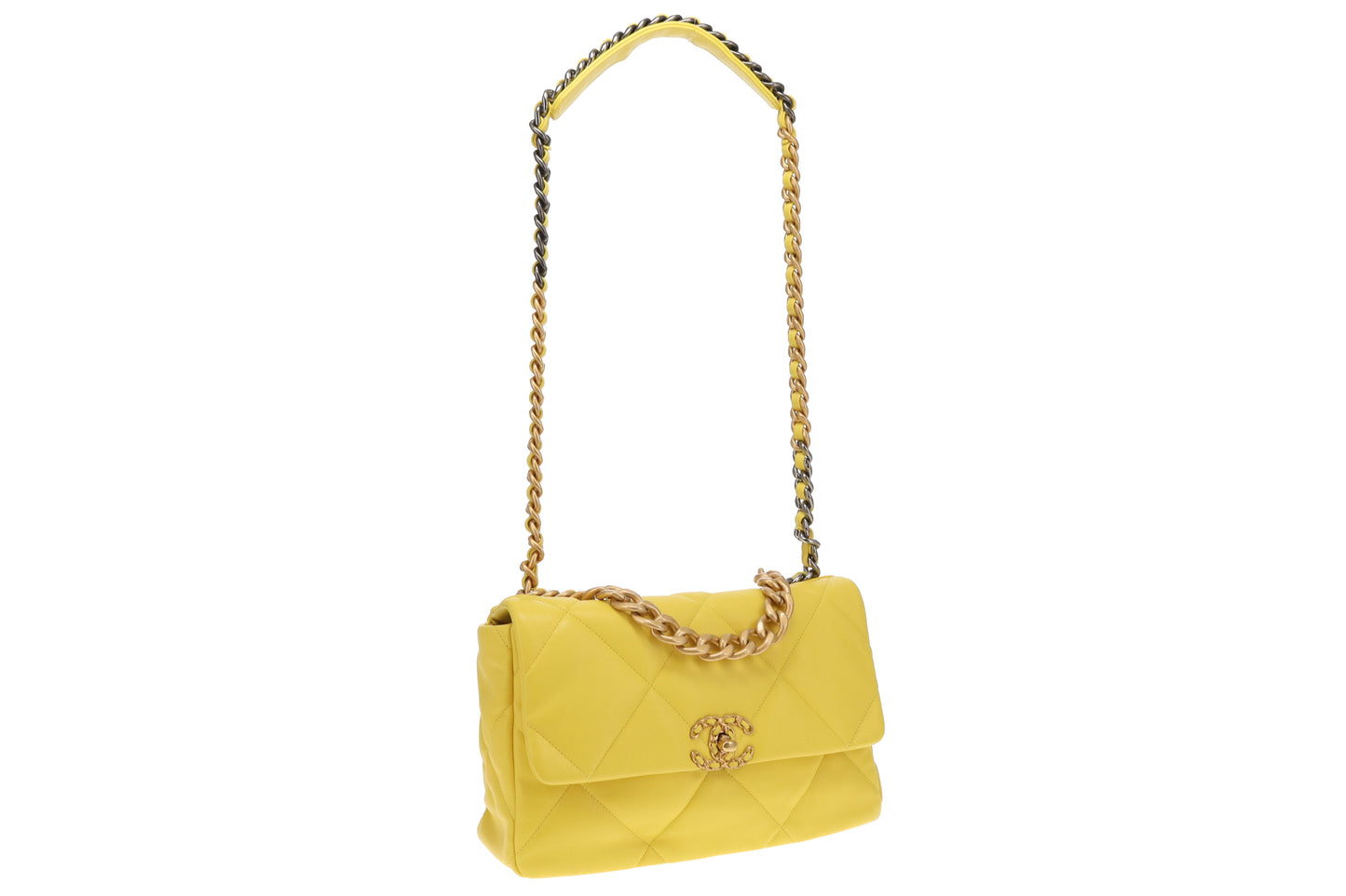 Chanel 19 Large Yellow Lambskin (NFID)