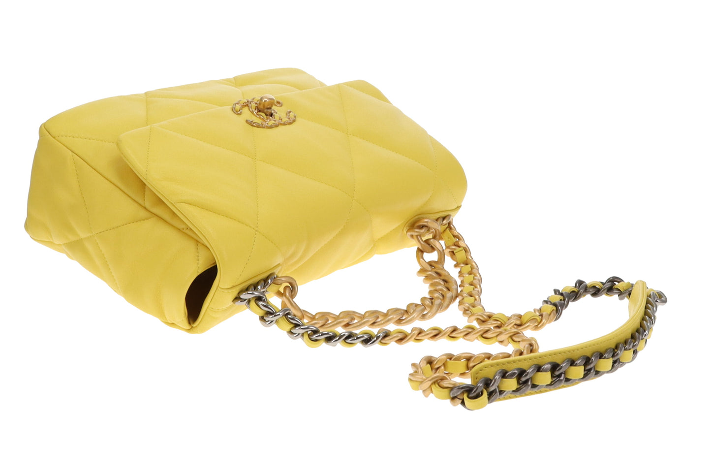 Chanel 19 Large Yellow Lambskin (NFID)