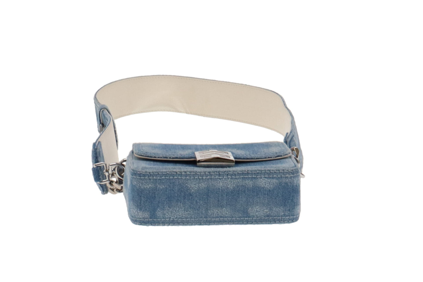 Givenchy 4G Mini Denim Crossbody with Chain Strap