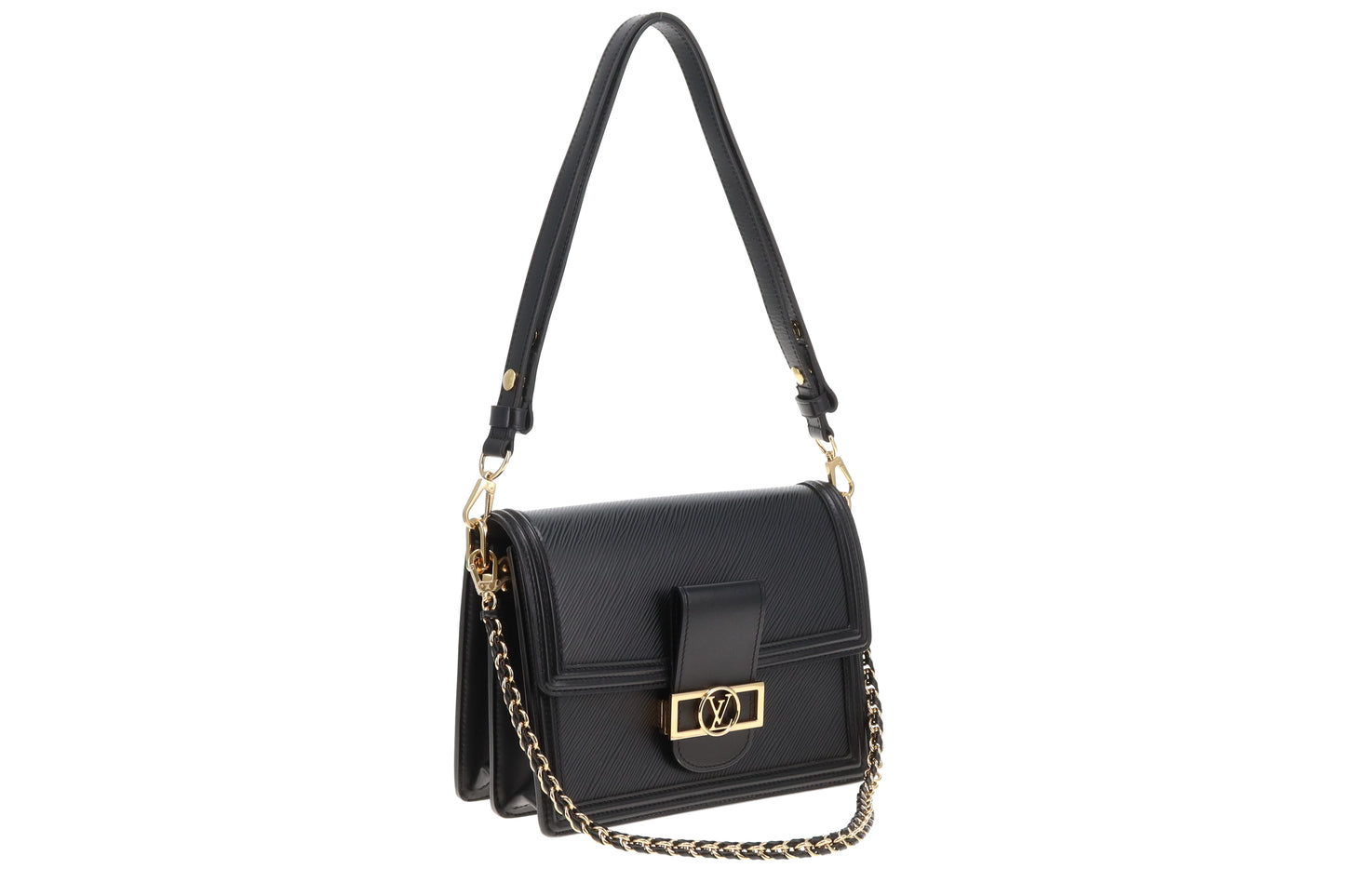 Louis Vuitton Dauphine MM Black Epi Leather GHW (NFID)